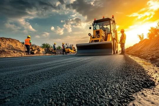 Civil Engineering Construction — Asphalt Paving 03